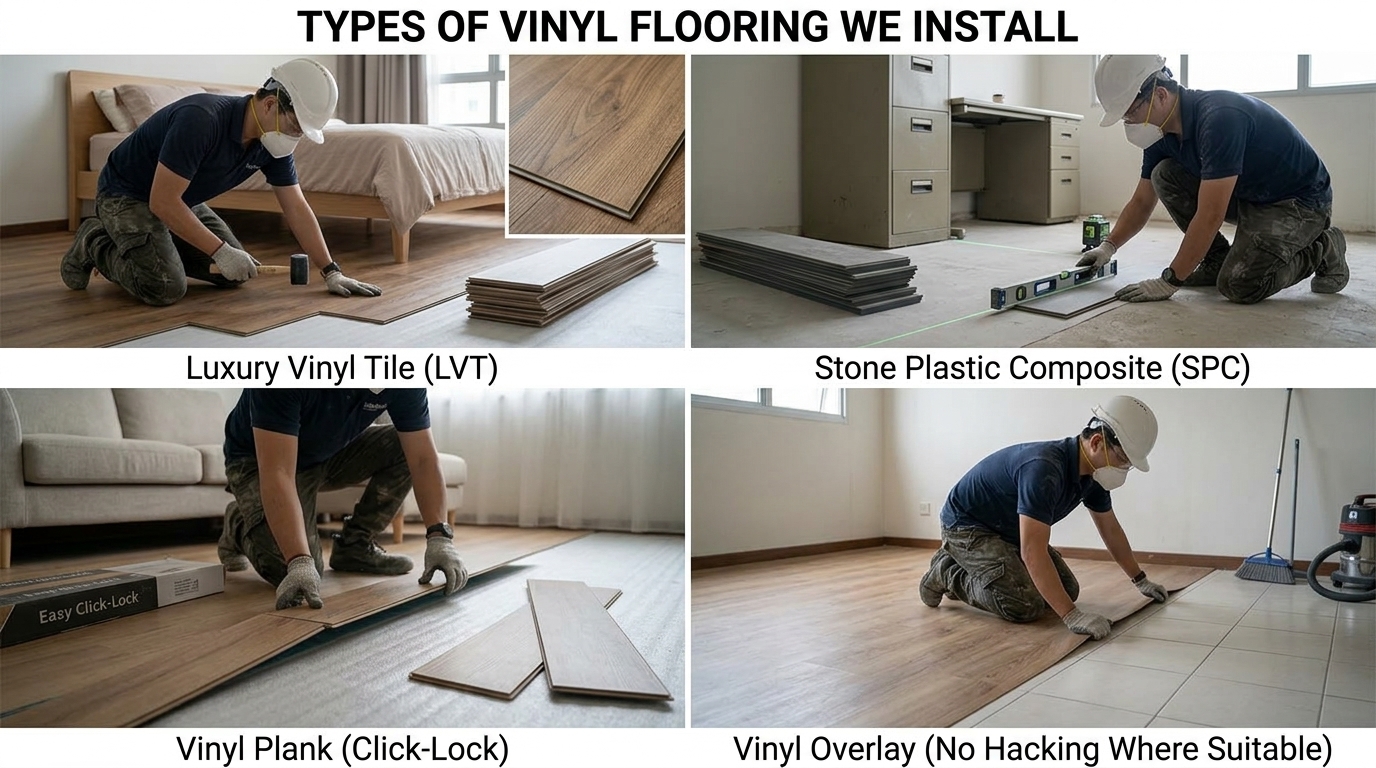 Types of Vinyl Flooring We Install